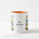 Retourner à l'école des tasses de nom personnalisé (Centre)