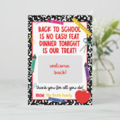 Retourner à l'école Enseignant Titulaire de carte  (Debout devant)