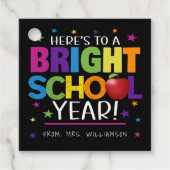 Retourner À L'École Étiquette Cadeau, Bright Schoo (Devant)