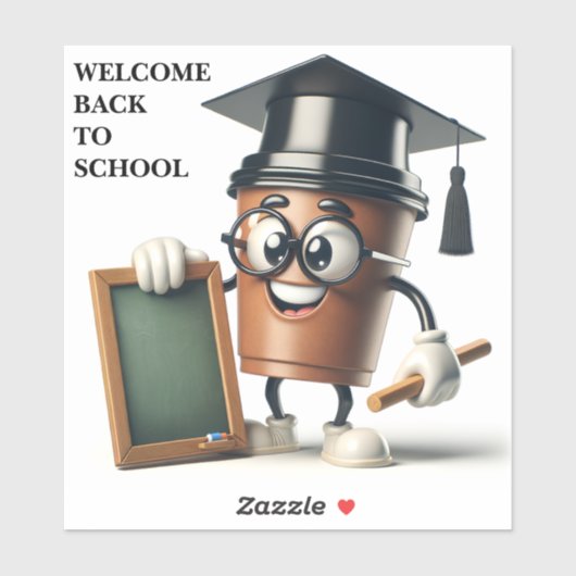 Retourner à l'école Stickers Coffee Cup (Feuille)