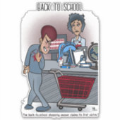 Retourner À L'École Stickers Coupe Personnalisée (Devant)