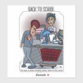 Retourner À L'École Stickers Coupe Personnalisée (Feuille)