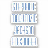 Retourner à l'école Stickers de noms multiples (Devant)