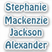 Retourner à l'école Stickers de noms multiples (Devant)