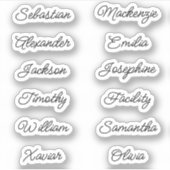 Retourner à l'école Stickers de noms multiples (Devant)