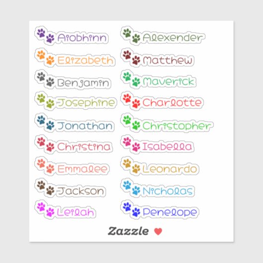 Retourner à l'école Stickers de noms multiples per (Feuille)