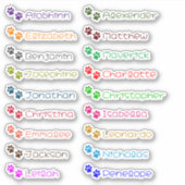 Retourner à l'école Stickers de noms multiples per (Devant)