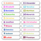 Retourner à l'école Stickers de noms multiples per (Devant)