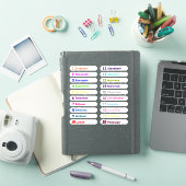 Retourner à l'école Stickers de noms multiples per (Couverture iPad)