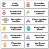 Retourner à l'école Stickers de noms multiples per (Devant)