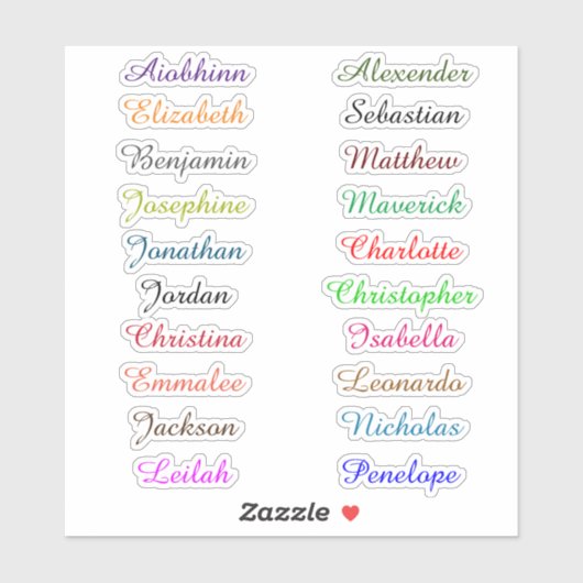 Retourner à l'école Stickers de noms multiples per (Feuille)