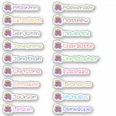 Retourner à l'école Stickers de noms multiples per (Devant)