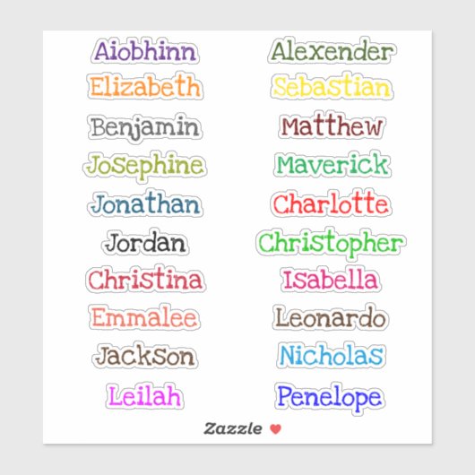 Retourner à l'école Stickers de noms multiples per (Feuille)