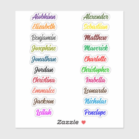 Retourner à l'école Stickers de noms multiples per (Feuille)