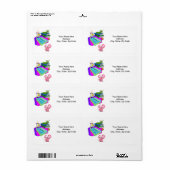 Retourner à l'école vers les Étiquettes de porc ro (Feuille entière)