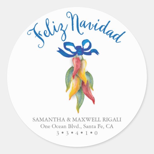 Retourner Adresse Enveloppe Sticker Sticker Piment (Devant)