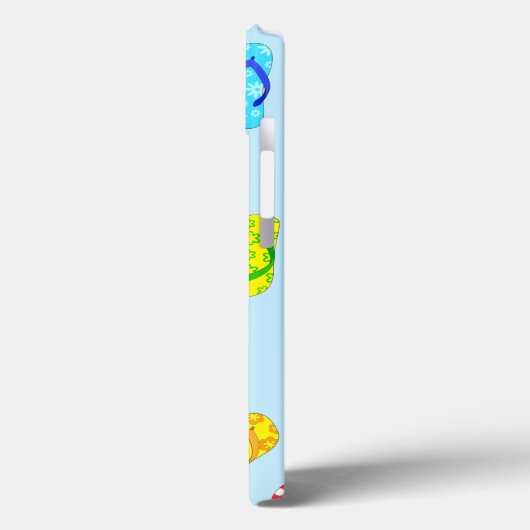 Retourner Flop Motif Bleu Coque-Mate coque iphone (Verso / Gauche)