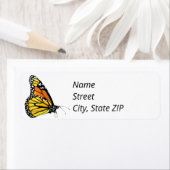 Retourner l'adresse Étiquettes Monarque Papillon ( (En situation)