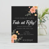 Retournez à la carte de 50 ans. Roses sur noir. Mo (Debout devant)