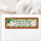 Retours de Noël Étiquettes d'adresse (En situation)