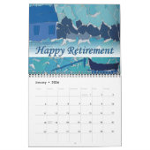 Retraite 2016 Calendrier Art Blue BoatDeux pages (Jan 2026)