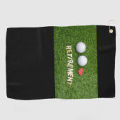Retraite avec une balle de golf sur une serviette  (Horizontal)