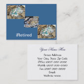 retraite bleue iRetired de plage de cartes de (Devant / Derrière)