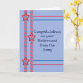 Retraite de la carte de félicitations d'armée (Fleur jaune)