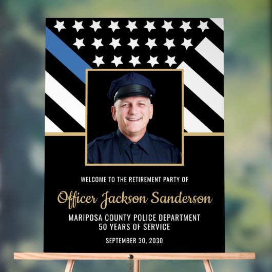 Retraite de la police Ligne bleue Drapeau de la ph (Neutre)