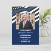 Retraite de la police Photo Party Invitation (Debout devant)