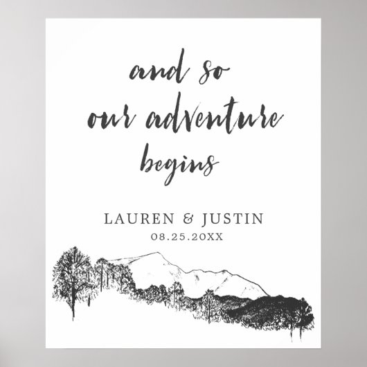 Retraite de montagne | Poster de bienvenue du Mari (Devant)