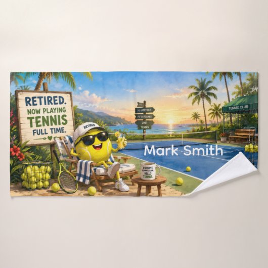 Retraite de tennis (Serviette de bain)