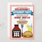 Retraite d'été Invitations du Barbeque Party (Devant / Derrière)