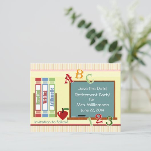 Retraite d'un Enseignant Carte de Préavis (Debout devant)