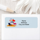 Retraité en Floride, étiquette de adresse lunatiqu (En situation)