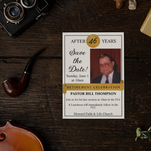 Retraite Enregistrer la date Photo Invitation