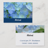 retraite florale bleue iRetired de cartes de (Devant / Derrière)
