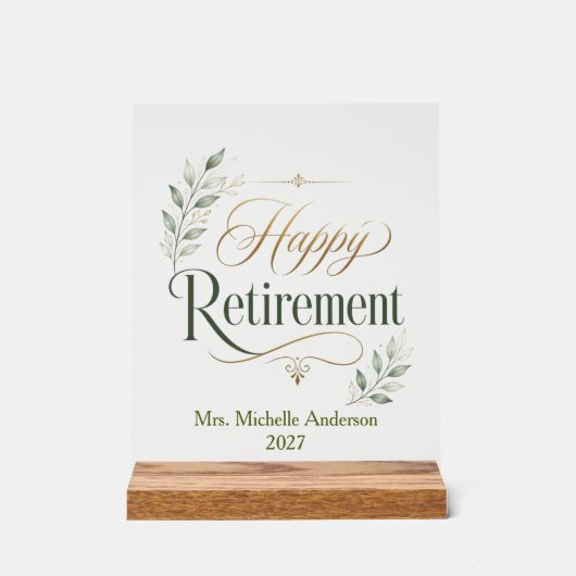 Retraite Heureuse Nom Personnalisé (Recto)