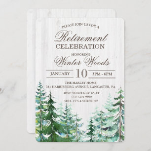 Retraite Invitation à bois rustique