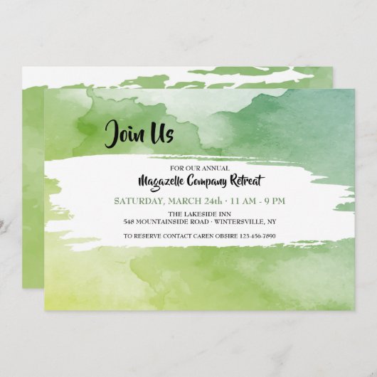 Retraite Invitation d'entreprise (Devant / Derrière)