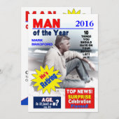 RETRAITE - Invitation PHOTO - Couverture de magazi (Devant / Derrière)