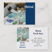 retraite iRetired de Seaglass de cartes de visite (Devant / Derrière)