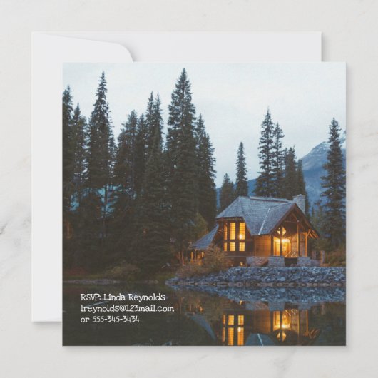 Retraite - Maison rustique - Invitation de fête (Dos)