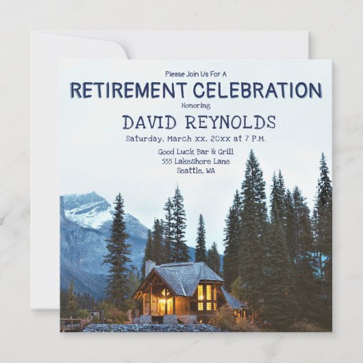 Retraite - Maison rustique - Invitation de fête (Devant)