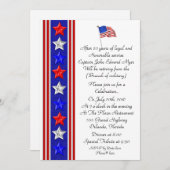 Retraite militaire Invitation (Devant / Derrière)