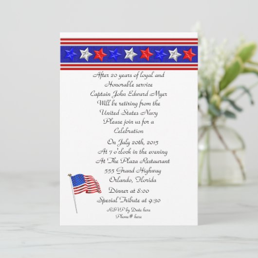 Retraite militaire Invitation (Debout devant)