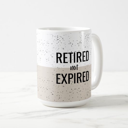 Retraité non expirée Mug (Devant droit)
