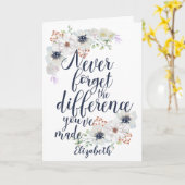 Retraite N'Oubliez Jamais La Différence Carte Flor (Fleur jaune)