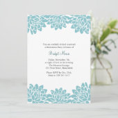 Retraite Party Blue Moderne et Floral Invitation (Debout devant)