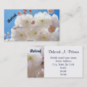 retraite personnelle iRetired de cartes de visite (Devant / Derrière)